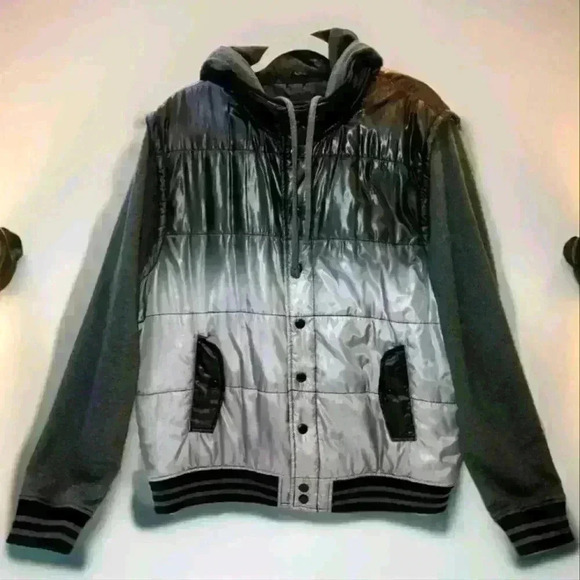 Bar III Light Vest Bomber Jacket Mens 2XL Black Grey (15J112) - Picture 1 of 4